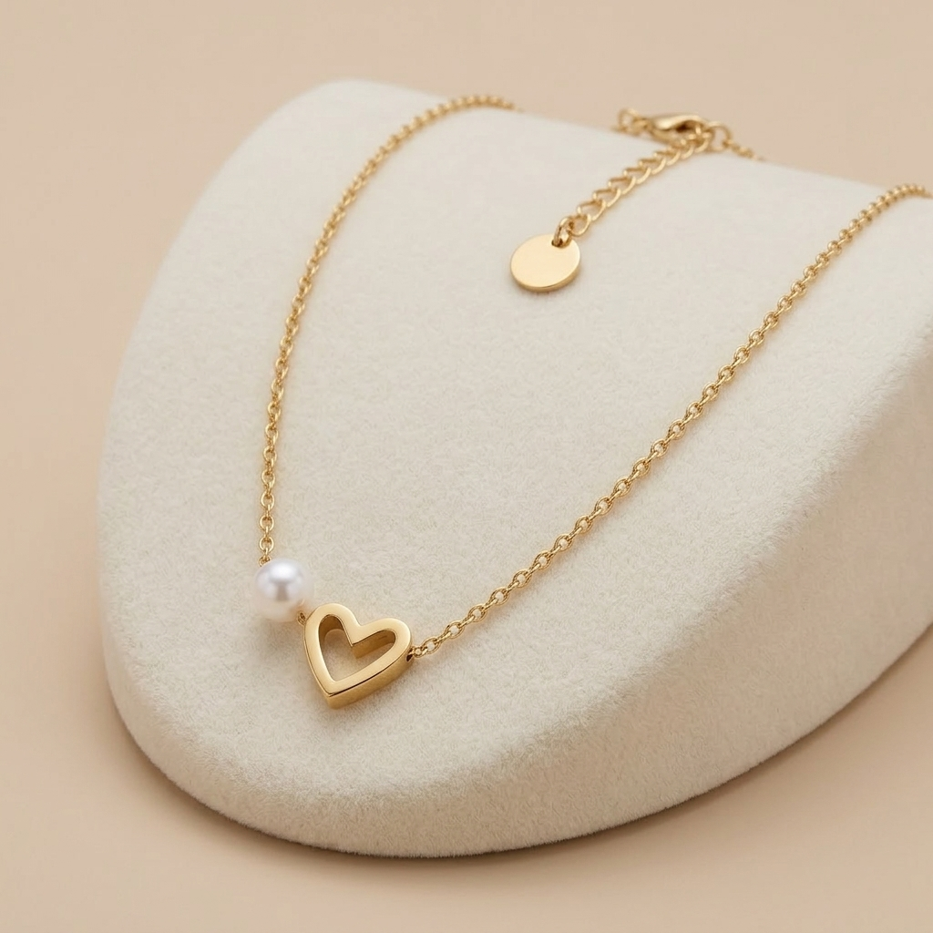 Pearl Heart  Necklace